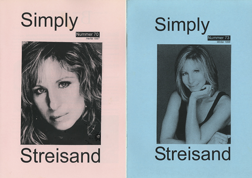 Two issues of SIMPLY STREISAND from the Netherlands