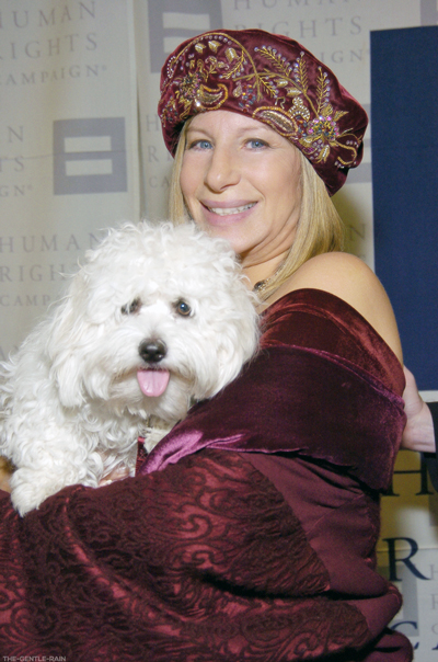 Streisand and her dog Sammy