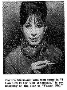 picture of Streisand with cigarette