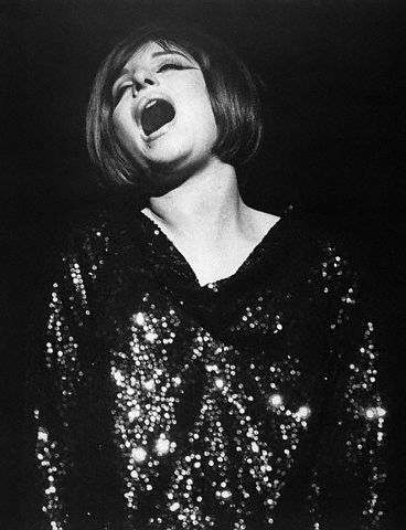 Streisand on stage in Funny Girl