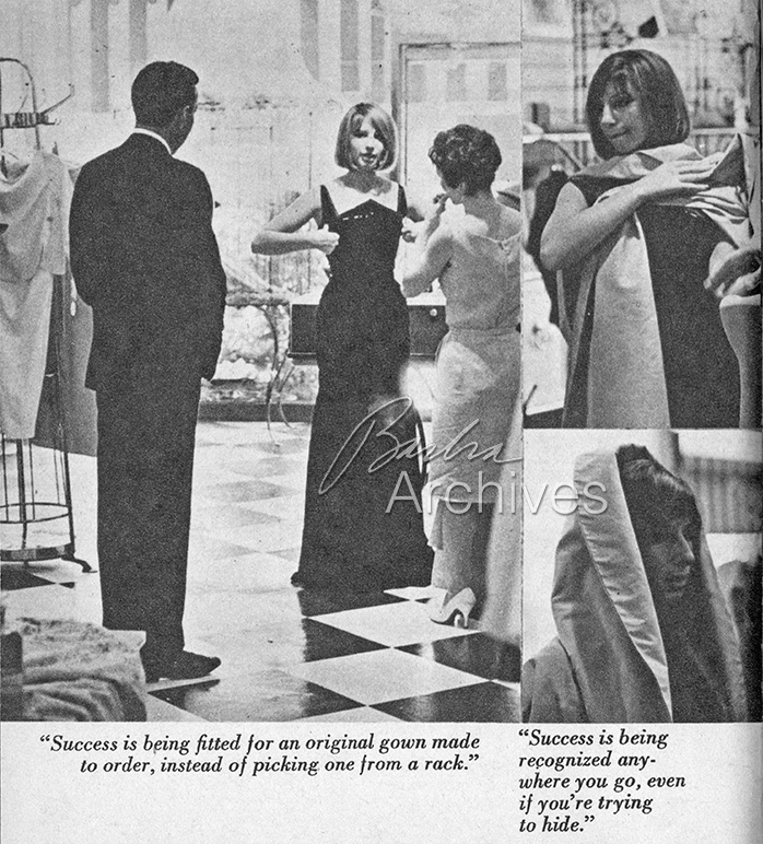 Streisand stands for dress fitting