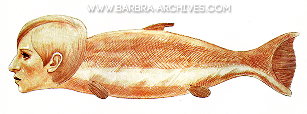 Illustration of Streisand as a fish