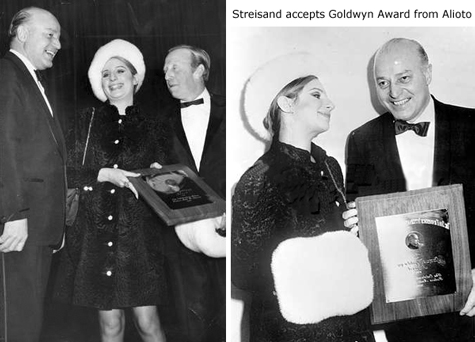 Streisand accepts Goldwyn Award from Mayor Alioto
