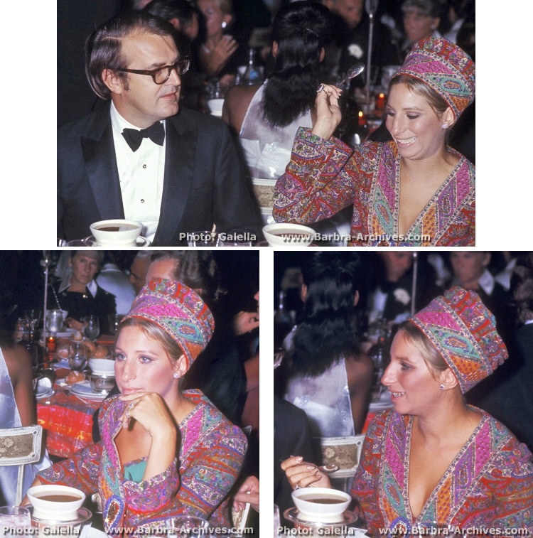 Streisand at table