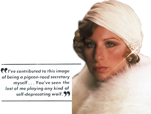Streisand in Funny Lady costume