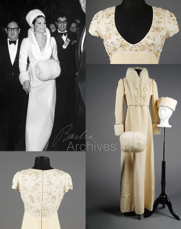 Scaasi gown worn by Ms. Streisand