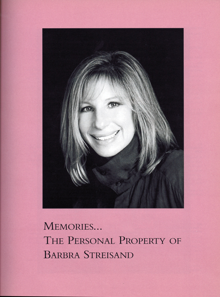 Memories: The personal property of Barbra Streisand