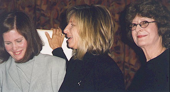 Koch, Streisand and Corman smiling