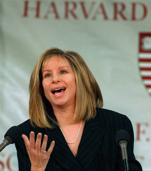 Streisand makes passionate speech