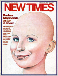 New Times bald illustration of Streisand