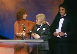 Streisand, Williams, and Diamon on Oscar stage