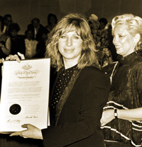 Streisand with Women in Film award